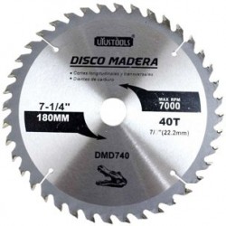DISCO SIERRA MADERA – 7 1/2-180 mm - RPM MAX 7000"