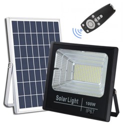 REFLECTOR LED 60w + PANEL SOLAR C/ CONTROL (IMPERMEABLE)