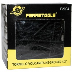 (F2004) TORNILLO VOLCANITA NEGRO 6X2 1/2- 30 PCS
